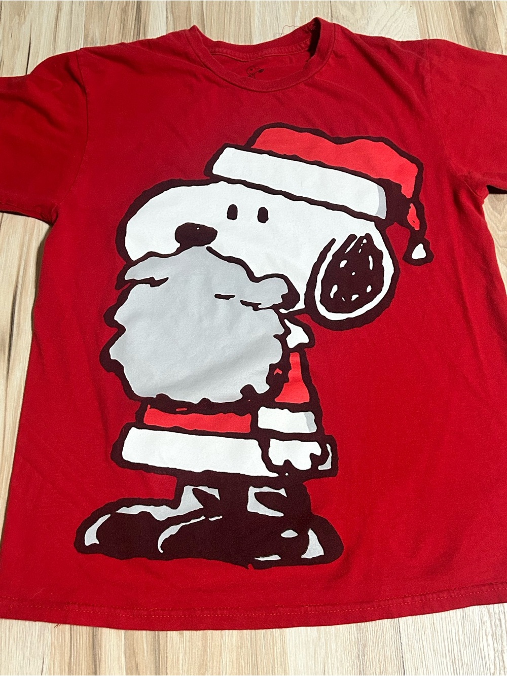 Peanuts Red Snoopy Santa Short Sleeve Tee